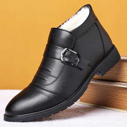 🔥【38-44】Nowe buty męskie z prawdziwej skóry, ręcznie robione, modne, ciepłe, skórzane buty