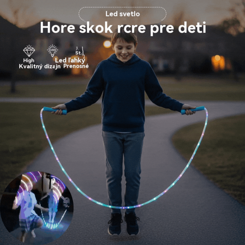 🏃【Compra 1, llévate 1 gratis】🌈 Cuerda para saltar con luz LED para niños