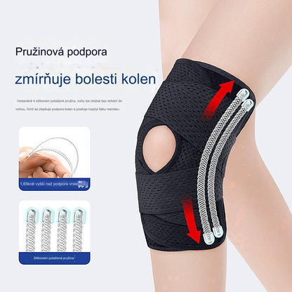 [Kúpte jeden a jeden dostanete zadarmo] Pár dvojitých pružinových chráničov kolien, vhodných na beh, cyklistiku, hranie lopty a iné športy