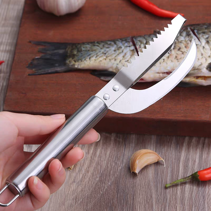 🍲🐟【Kúpte 1 a získajte 1 zadarmo】Viacúčelový nôž z nehrdzavejúcej ocele na efektívne zoškrabovanie rybích šupín