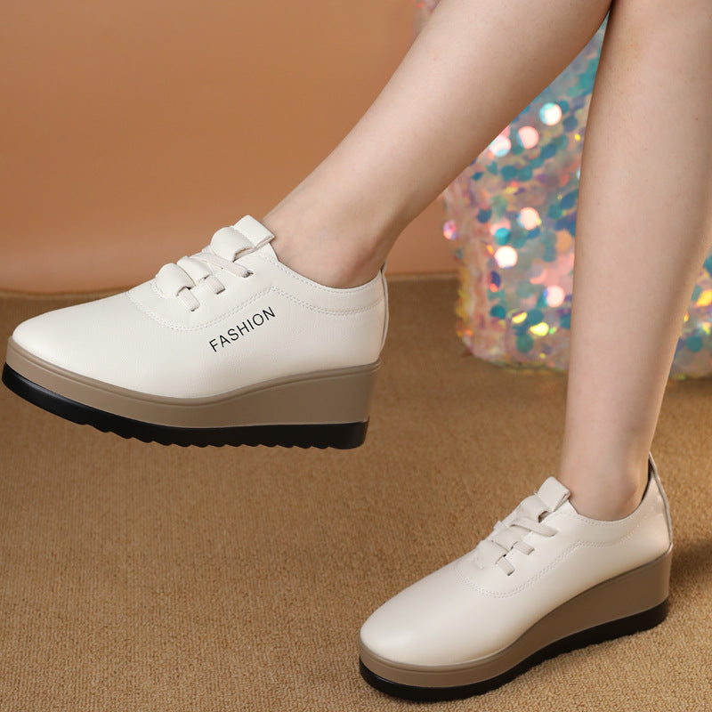 ✨💌【35-42】Nowe jesienne modne damskie skórzane buty na grubej podeszwie