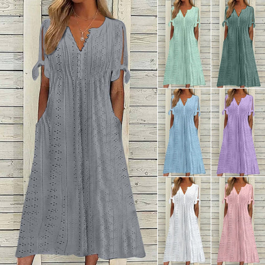 【🏆Hot Product】👗2025 Jednoduché a krásne jednofarebné šaty