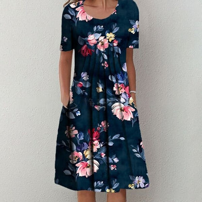 🌸【S-5XL】💗 nové midi šaty so záhradnou potlačou 2025