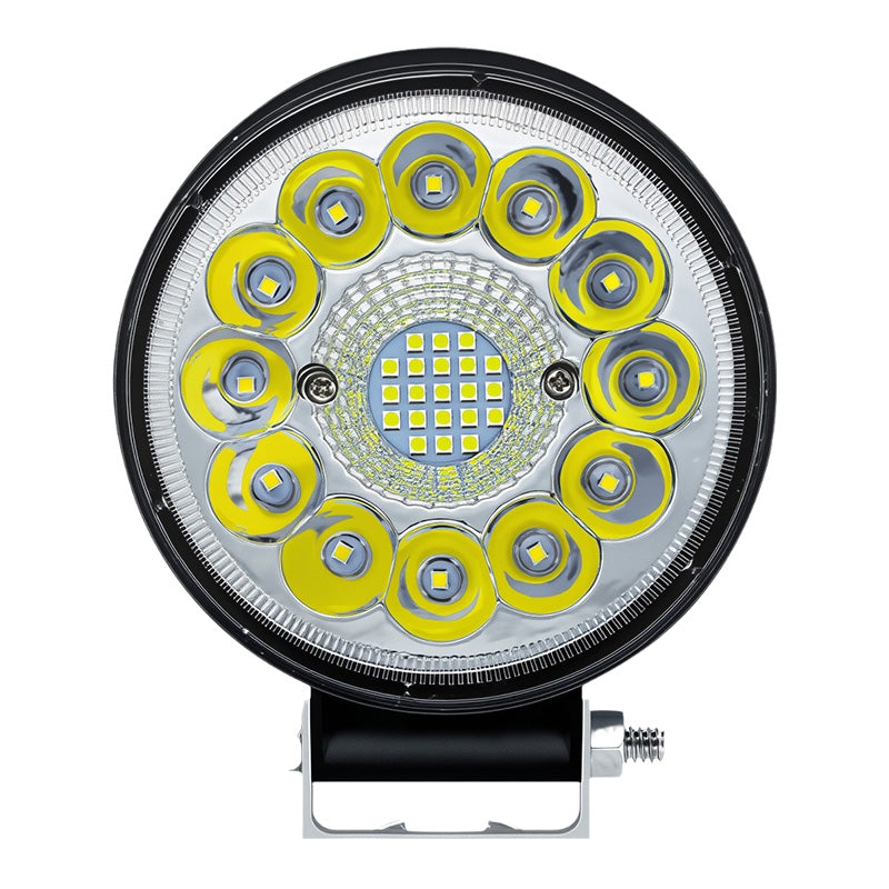 【Kup jeden, a drugi dostaniesz gratis】Okrągłe reflektory LED o mocy 99 W, odpowiednie do samochodów zmodyfikowanych i reflektorów pomocniczych pojazdów terenowych