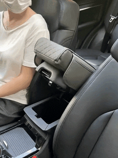 🚗Reposabrazos para coche de cuero genuino multifuncional 3 en 1