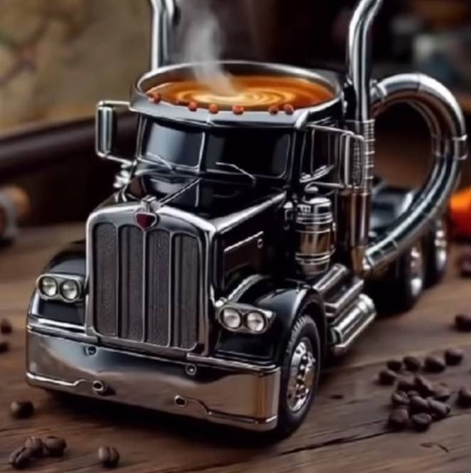 🚛【Časovo obmedzená zľava 50%】Ručne vyrobený hrnček na kávu s motívom nákladného auta