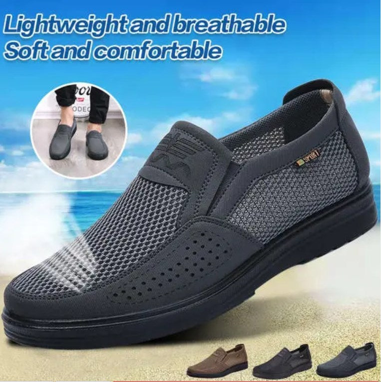 👟【38-48】2025 Pánska priedušná a pohodlná ležérna obuv, mäkká a protišmyková podrážka🔥