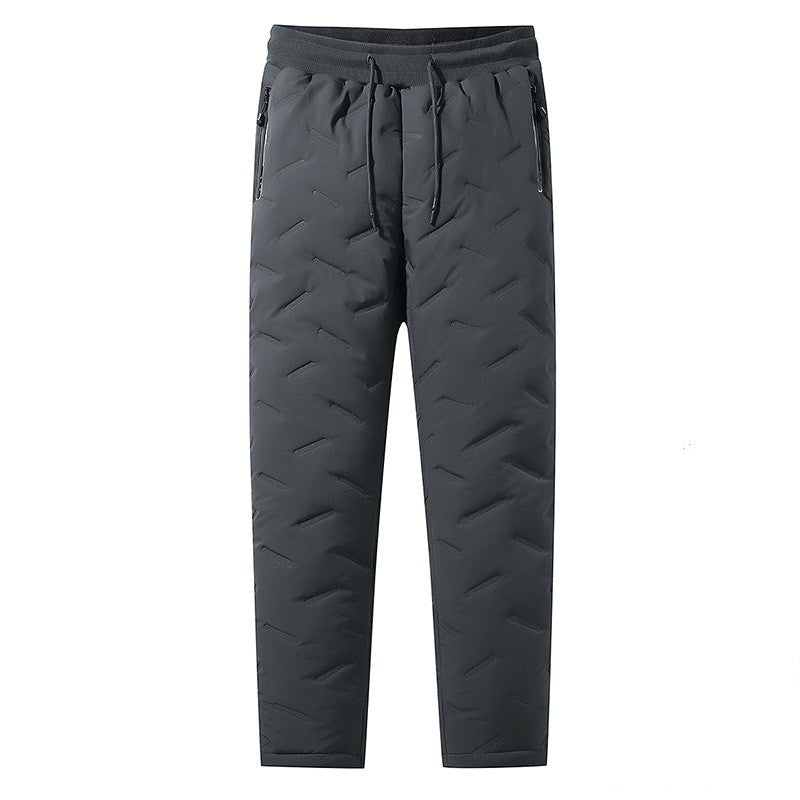 [L-7XL, 45-125kg] Zimný fleece a hrubé nohavice z jahňacej vlny, voděodolné, teplé a pohodlné