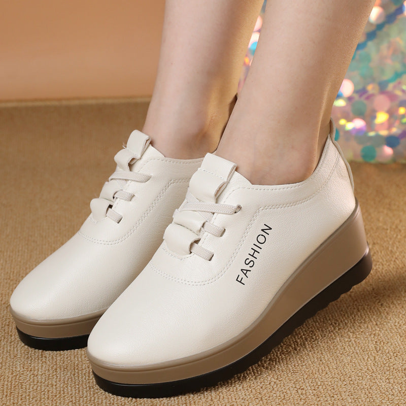 ✨💌【35-42】Nowe jesienne modne damskie skórzane buty na grubej podeszwie