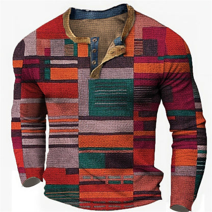 🔥🔥【Jesenný nový štýl – ZĽAVA 50%】Pánske polo tričko s dlhým rukávom a potlačou – Veľkosti S-4XL