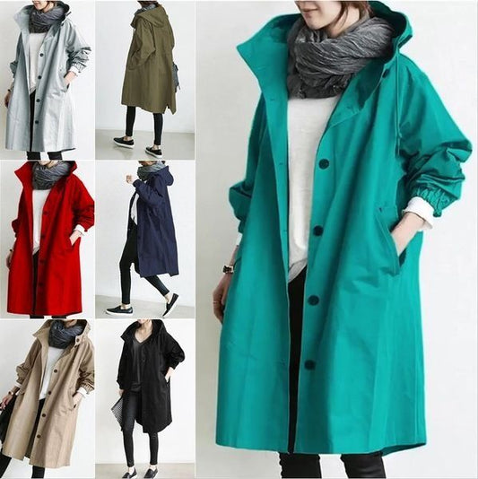 🧥 【S-5XL】 2024 nová jesenná dlhá vetrovka plus veľkosti módne a elegantné