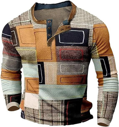 🔥🔥【Jesenný nový štýl – ZĽAVA 50%】Pánske polo tričko s dlhým rukávom a potlačou – Veľkosti S-4XL