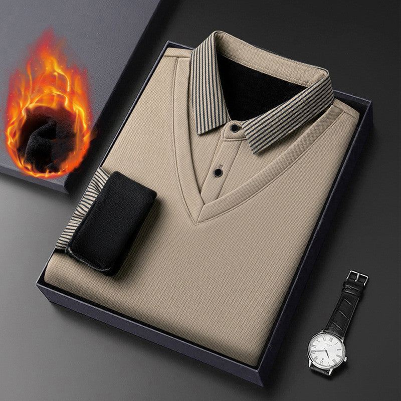 👔[M-4XL] Camisa cálida y engrosada con forro polar para hombre