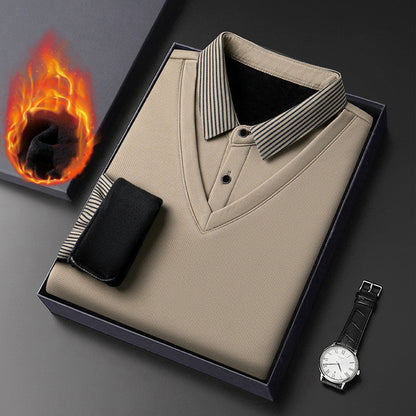 👔[M-4XL] Camisa cálida y engrosada con forro polar para hombre