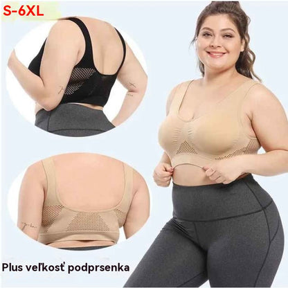 😍【Balenie 3 kusov】Bezšvová podprsenka pre plné veľkosti ❤️ Priedušná a chladivá 【40-120KG】