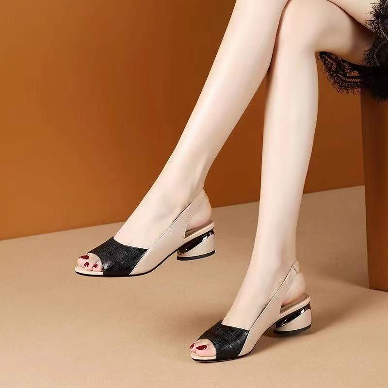 🔥💞【45% OFF】【35-43】2025 Rímske sandále nového letného štýlu s otvorenou špičkou a hrubým opätkom pre ženy